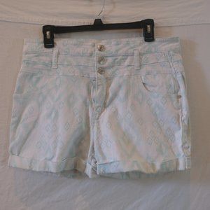 Pink Celebrity Patterned Jean Shorts